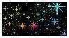 rainbow stars stamp